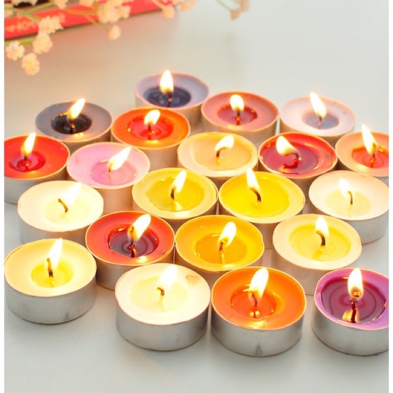 ( LOẠI 1) nến và phụ kiện, nến tealight, nến hoa mai, nến vỉ nhiều màu trang trí sinh nhật, nến thơm phòng, nến điện tử