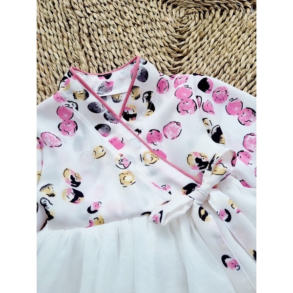 Body Váy Hanbok Ngọc Tím Mẫu Mới Cho Bé Gái 0-12 Tháng, Váy Thôi Nôi, Đầm Đầy Tháng, Bodysuit Sơ Sinh