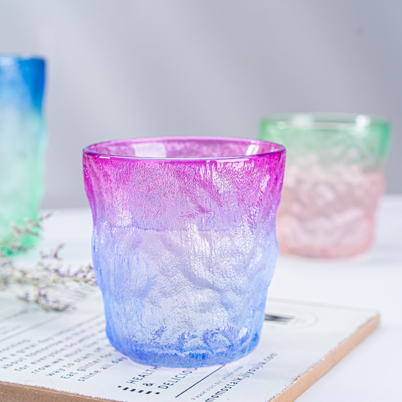 Cốc thuỷ tinh cao cấp 260ml chất liệu thủy tinh màu chịu nhiệt tốt dùng để uống cafe uống rượu cực chill