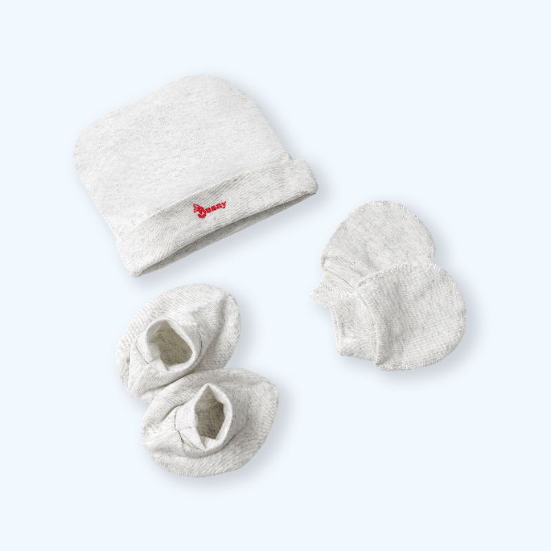 Mũ, Bao tay chân sơ sinh cotton co dãn cho bé từ 0 đến 3 tháng mềm mịn, thoáng không bí hơi Thị Nắng Store