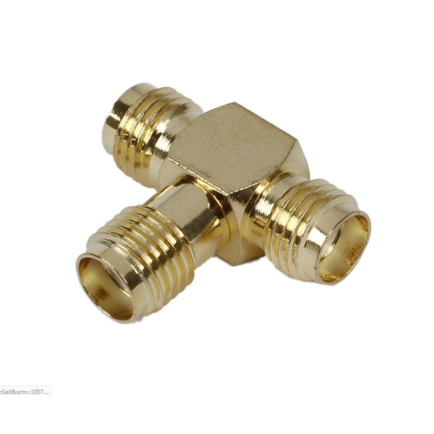 Đầu Nối Anten RP-SMA Chữ T 3 đầu cái