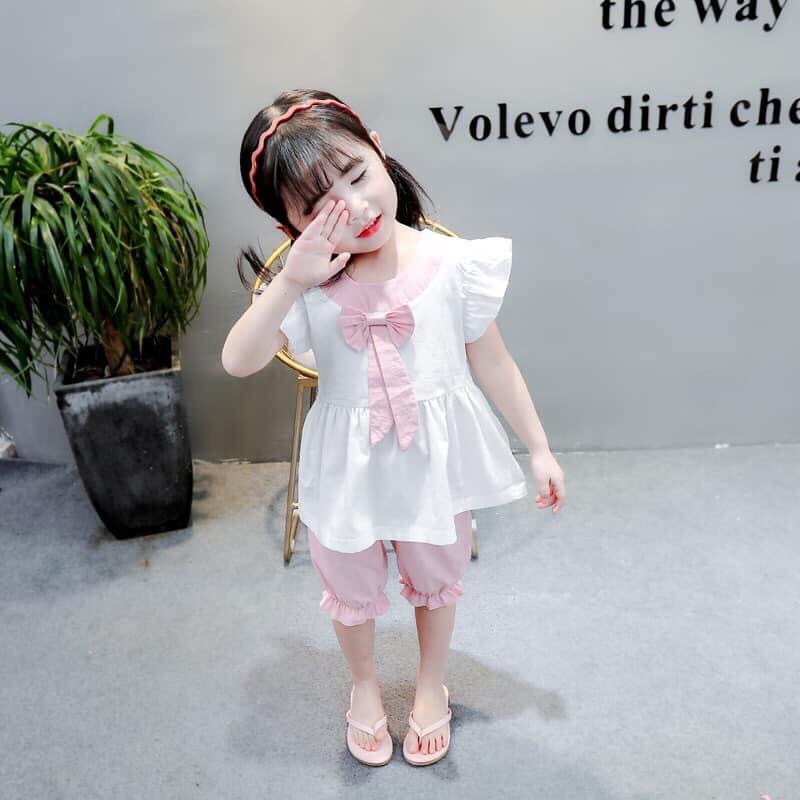 Đồ bộ bé gái xinh𝑭𝑹𝑬𝑬𝑺𝑯𝑰𝑷♥️vải cotton 4 chiều,thoáng mát,vận động,thấm hụt mồ hôi