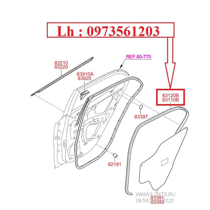Gioăng thân xe khung cửa Grand I10  -tặng vòng xoay hương hoa