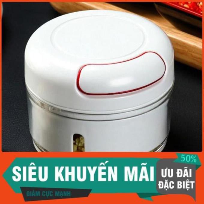 Dụng cụ xay tỏi ớt cầm tay đa năng tiện dụng dây rút