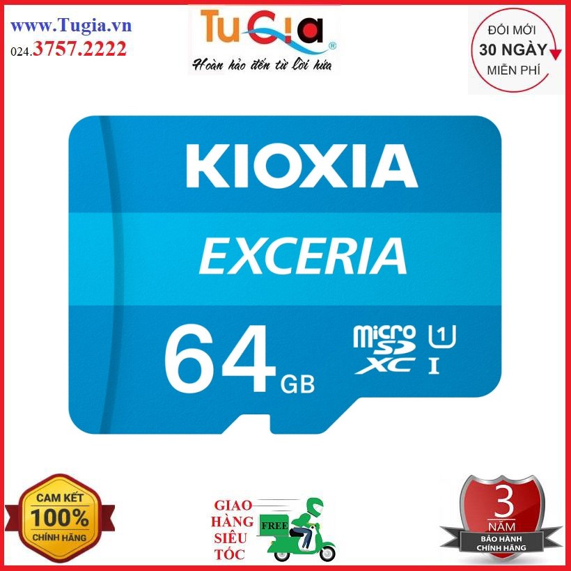 Thẻ nhớ microSD Kioxia 64GB Class 10 - Hàng chính hãng