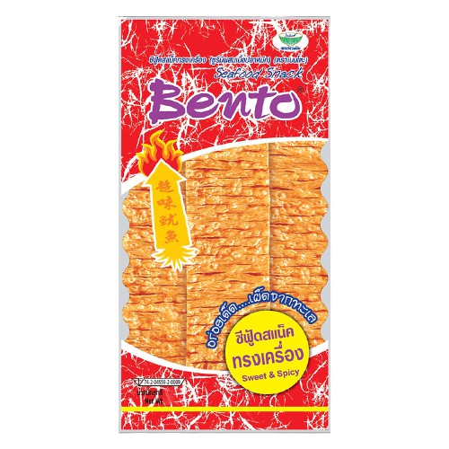 Lốc 6 Gói Snack Mực Tẩm Gia Vị Cay Ngọt Bento (6g / Gói) ngon cay nồng