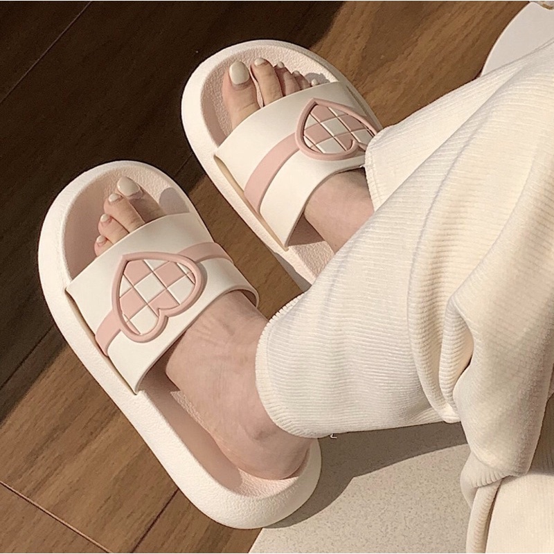 DÉP ĐẾ CAO/DÀY CAO SU HỌA TIẾT HÌNH TRÁI TIM CARO DỄ THƯƠNG