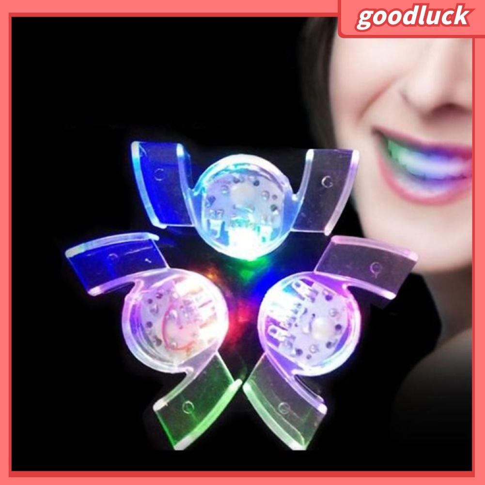 Đồ chơi gắn hàm răng bằng silicon trong suốt tích hợp đèn led vui nhộn hóa trang lễ Halloween