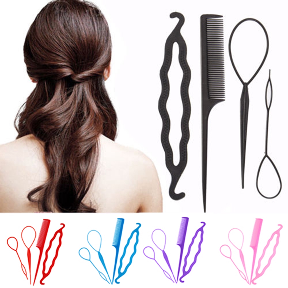 Bộ 4 dụng cụ hỗ trợ tạo kiểu tóc thủ công chuyên nghiệp