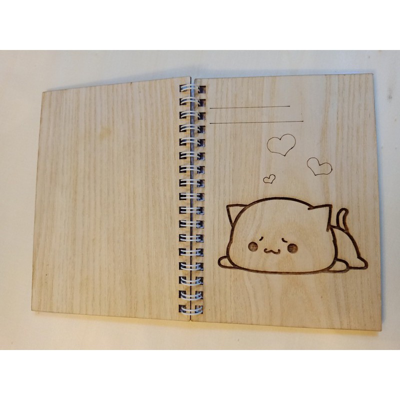 Sổ Tay cute bìa gỗ cao cấp
