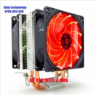 Tản Nhiệt Khí Snowman M200 Led RGB Dual Fan 3pin, 4 pin- Hỗ Trợ All CPU INTEL AMD kèm keo tản nhiệt