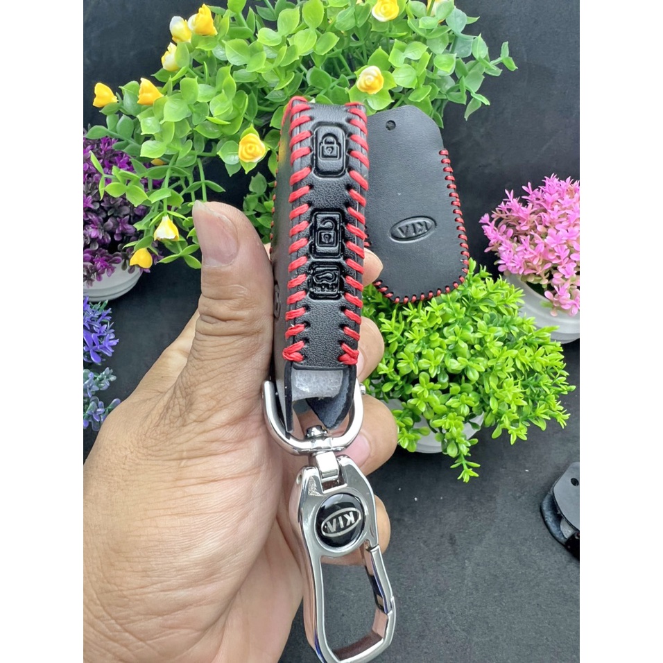 Bao Da chì khóa xe Kia Cerato 2019 3 nút thông minh ( nút cạnh sườn)