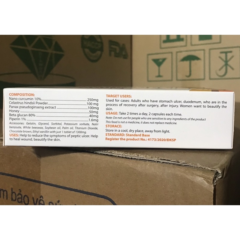 Viên uống Nghệ Nano Curcumin Gold hỗ trợ dạ dày, tá tràng, làm đẹp da trắng sáng hiệu quả