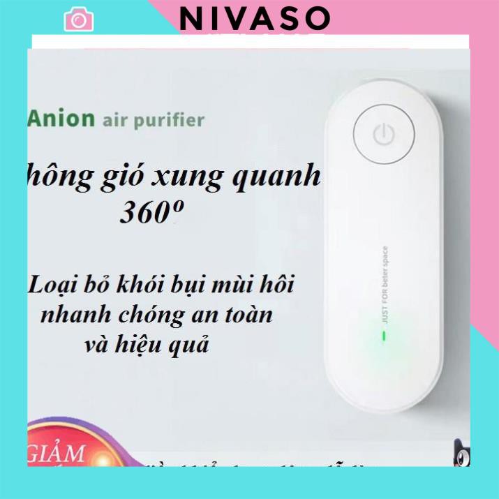 Máy khử mùi thuốc lá lọc không khí mini khử mùi nhà vệ sinh nấu bếp TS056 NIVASO