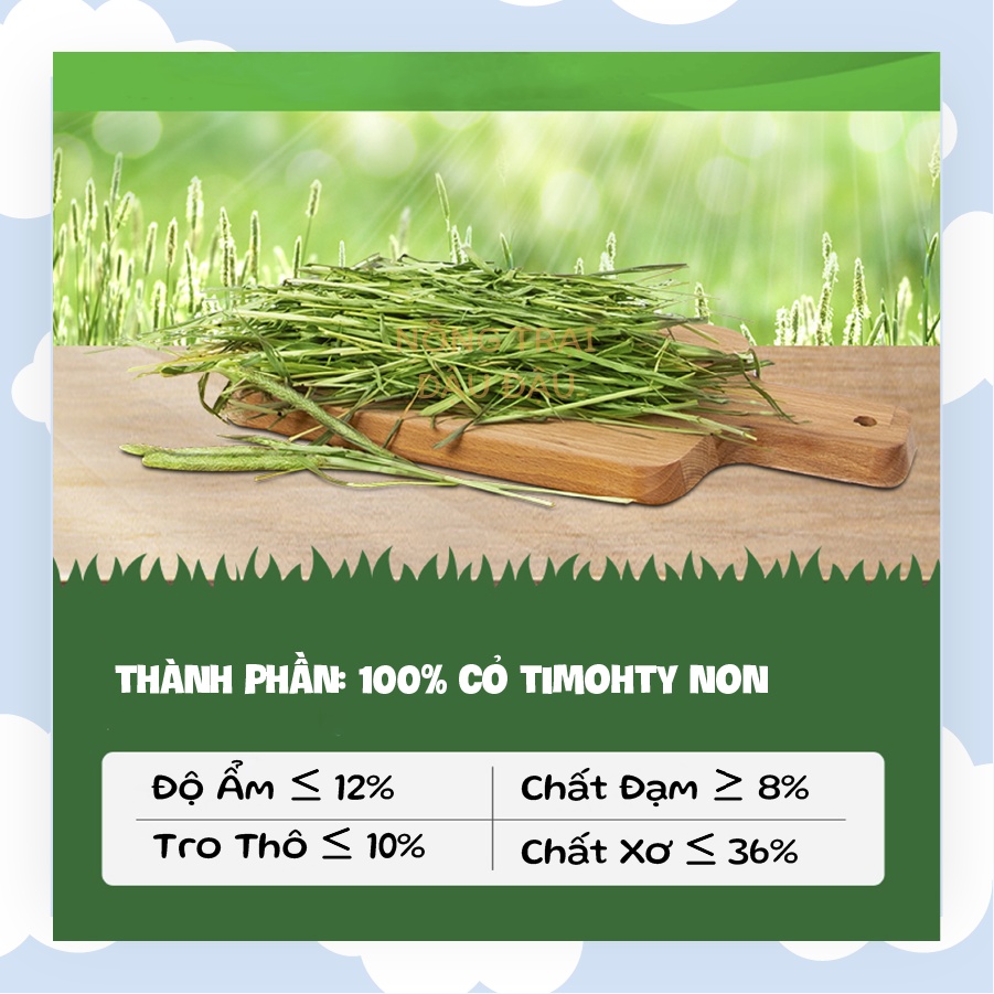 Cỏ Non Timothy MrHay Cho Thỏ, Bọ Ú, Chinchilla 250g - MH35