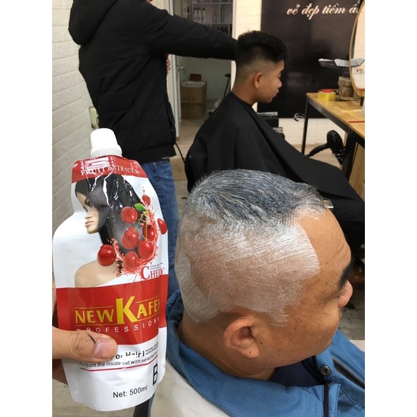 Nhuộm Đen New Kafen. Mẫu mới nhất 2022 Thảo Dược Nhuộm Tóc Hộp 500ML*2 Dùng Để Nhuộm Đen Tóc Không Xót Không Rát Da Đầu