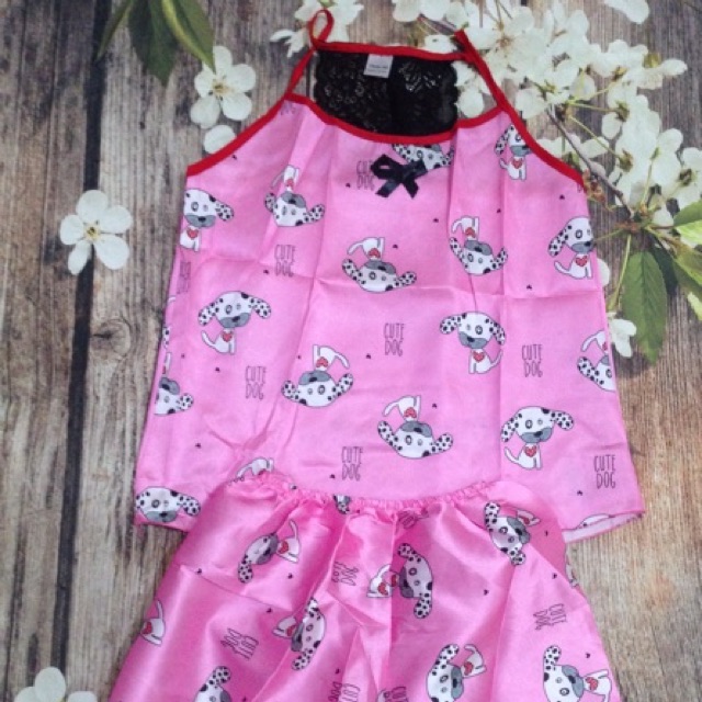 Bộ pijama phi bóng 2 dây