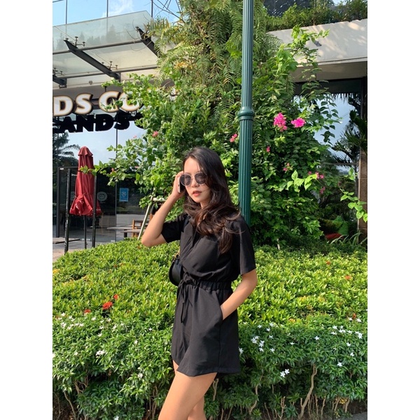 Set jumpsuit cổ bẻ kéo khoá (Ảnh thật) | BigBuy360 - bigbuy360.vn