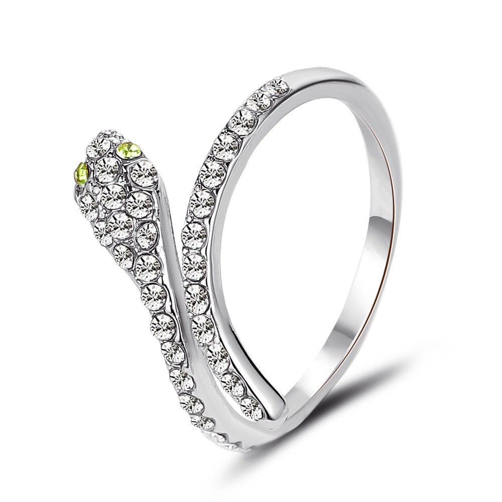 Serpentine Zircon Diamond Rings