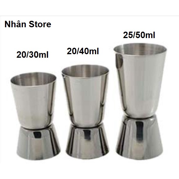 Ly định lượng, ly đong inox 20/30ml; 20/40ml và 25/50ml