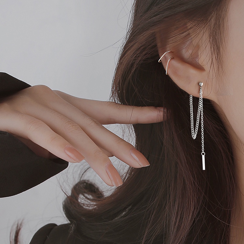 (0663) Khuyên Tai Dài Đơn Giản Cá Tính Năng Động Hàn Quốc