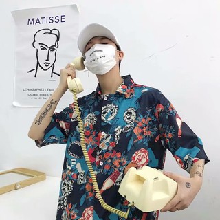 Áo Sơ Mi Tay Ngắn Họa Tiết Hoa Thời Trang Cho Nam