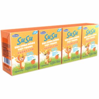 Sữa chua susu 110ml - 12 lốc × 4 hộp/lốc (3 vị cam, dâu, táo)