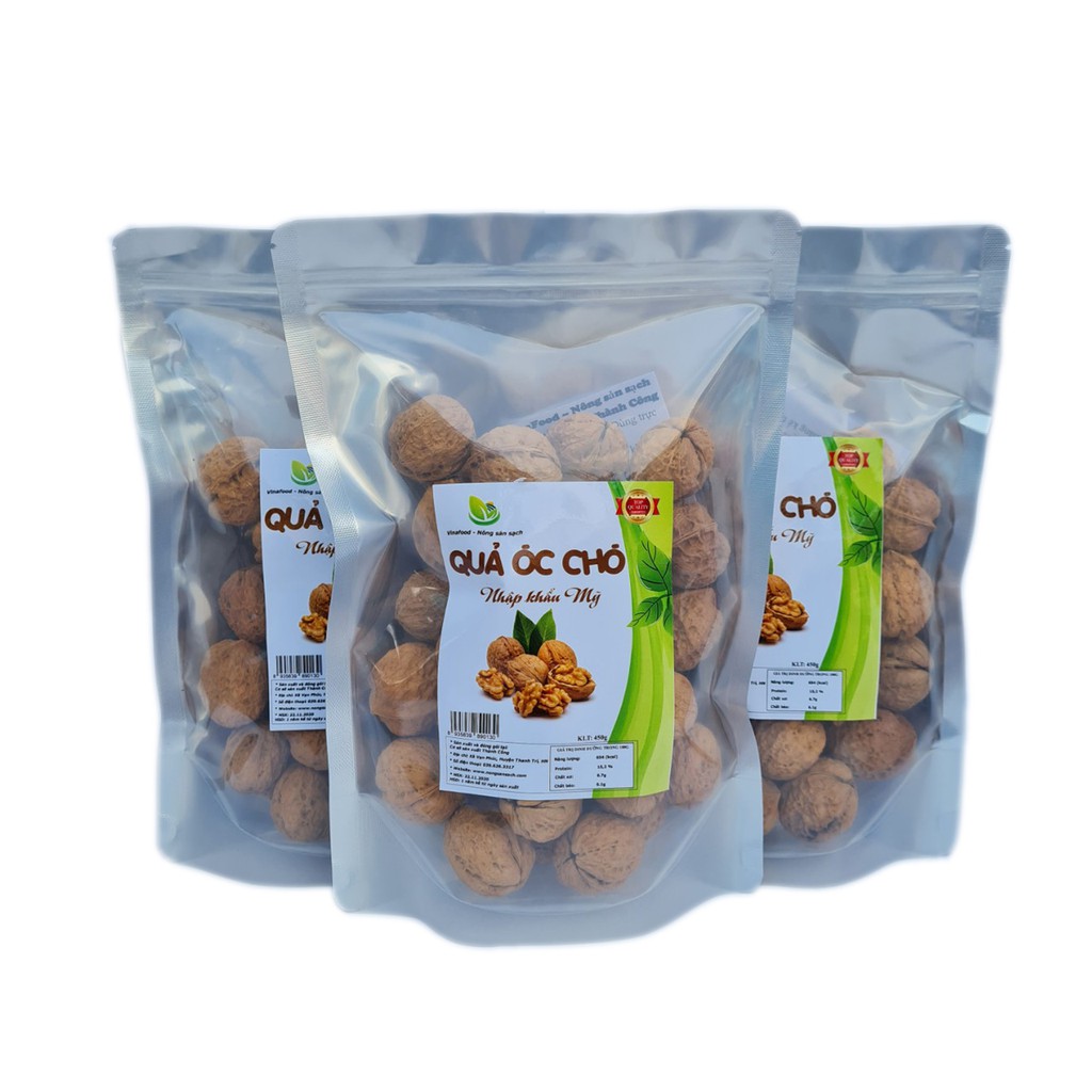 GIÁ SỐC Combo 02 túi 450g gồm 1 túi ÓC CHÓ MỸ và 1 túi  HẠT MACCA