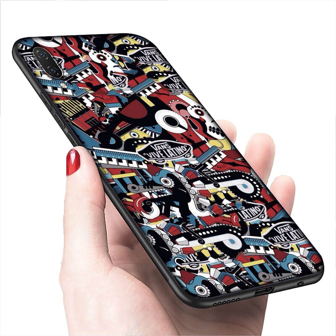 Soft Silicone iPhone 11 Pro XR X XS Max 7 8 6 6s Plus + Cover Vans Art Cartoon Phone Case