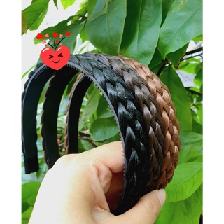 Băng Đô Tóc Giả Thắt Bím Xương Cá