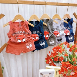 Bộ ba lỗ spider man cho bé trai từ 8-18 kg