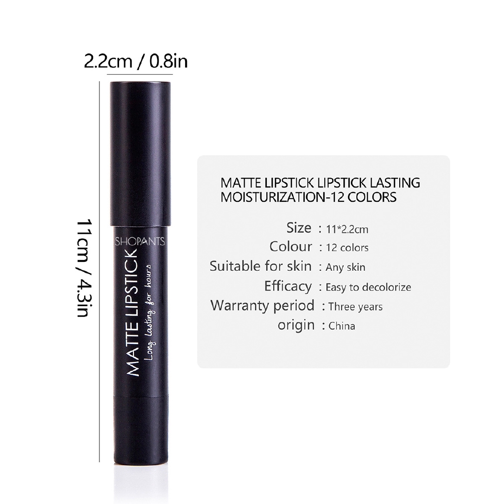 Son bút chì SHOPANTS 12 màu lựa chọn thời trang | BigBuy360 - bigbuy360.vn