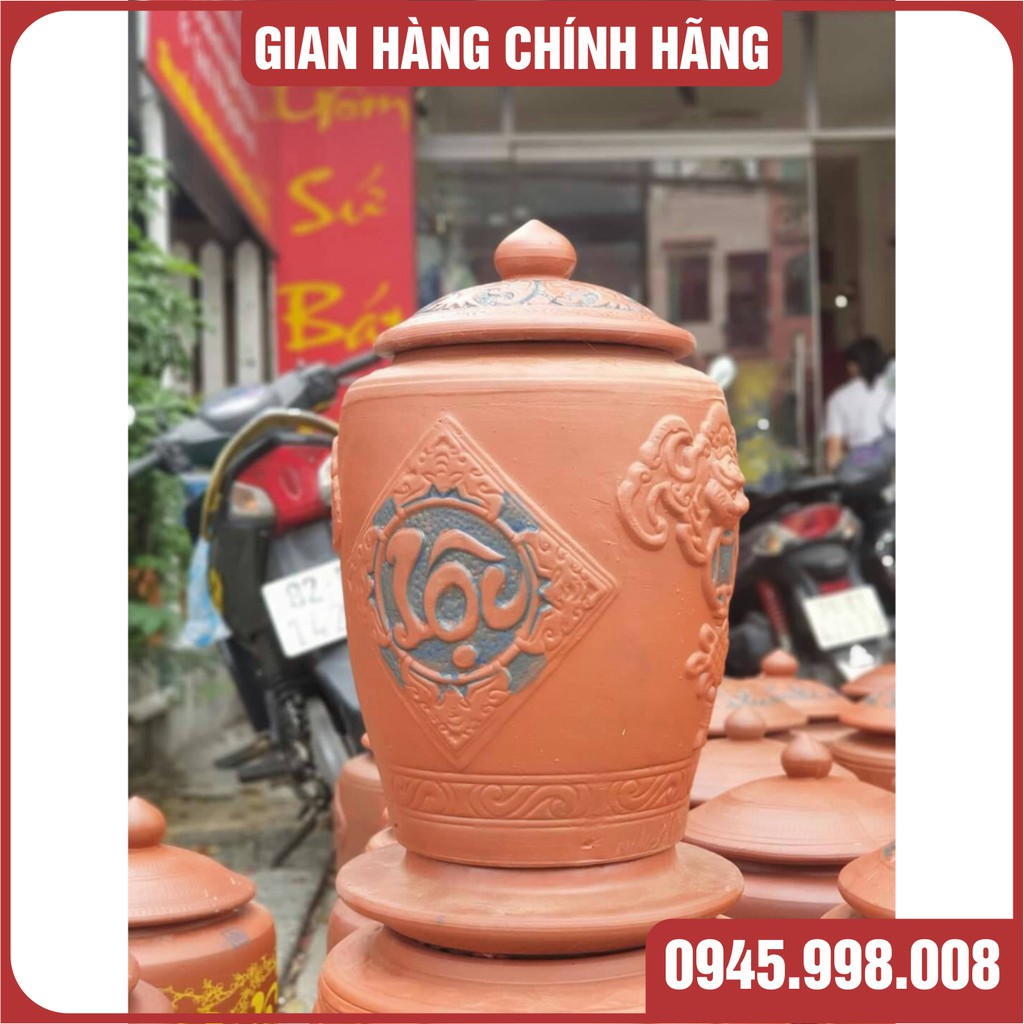 HŨ ĐỰNG GẠO TÀI LỘC -PHONG THỦY MAY MẮN-GỐM SỨ BÁT TRÀNG-12KG,20KG-XUONG GỐM VIỆT-CHUẨN MEN BÁT TRÀNG