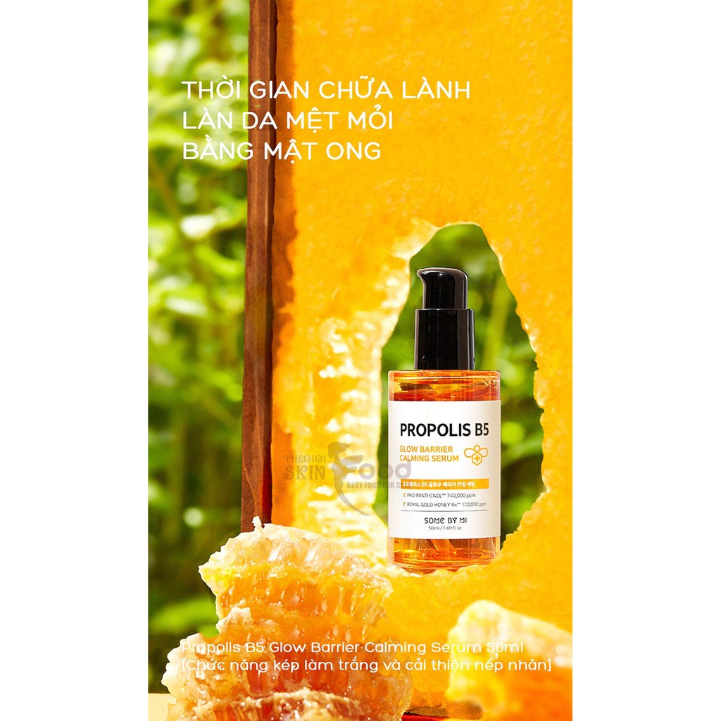 Tinh Chất làm dịu da chiết xuất mật ong Some By Mi Propolis B5 Glow Barrier Calming Serum 50ml