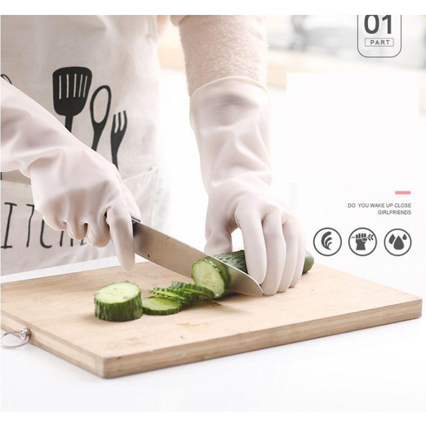 Găng tay cao su siêu dai, bao tay rửa chén, giặt giũ, vệ sinh nhà cửa, an toàn, không mùi hôi của nhựa.