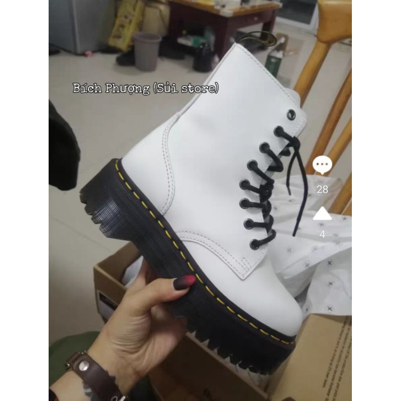 BOOTS DR MARTENS JADON (Order) đủ size Nam nữ (SẴN TRẮNG ĐẾ CAO SZ 43)