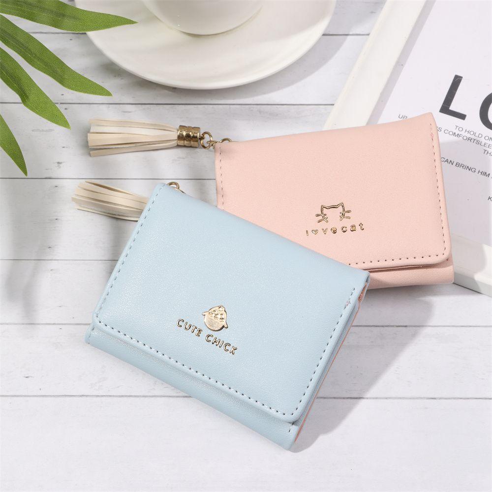 PINEVN Ví Đựng Thẻ Phối Tua Rua Xinh Xắn Cho Nữ Giá Đỡ