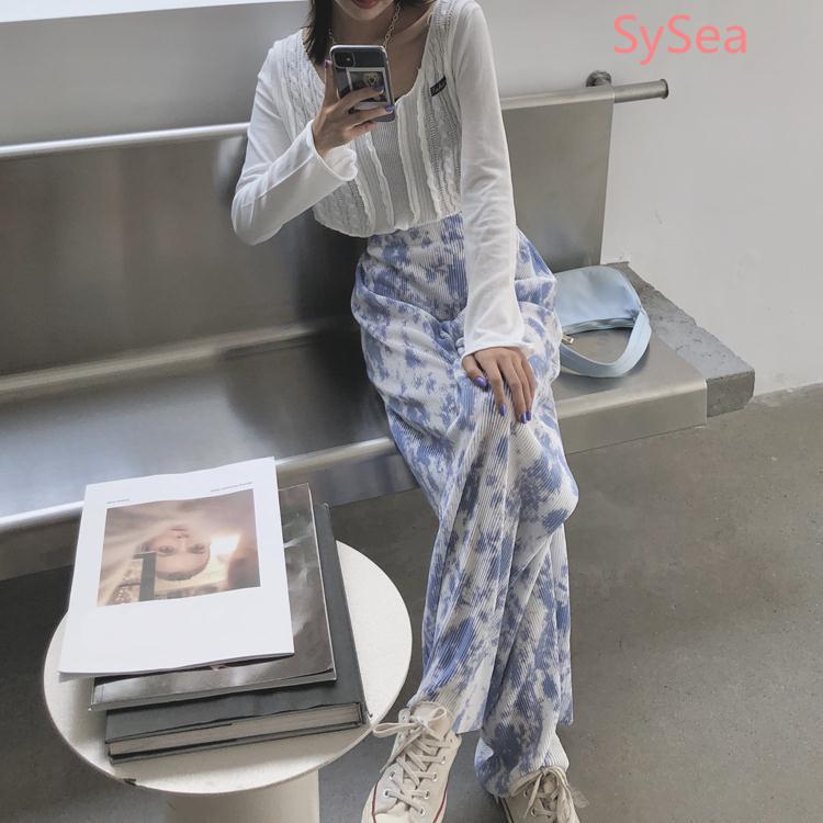 Quần Dài Lưng Cao Thiết Kế Dáng Rộng Thoải Mái