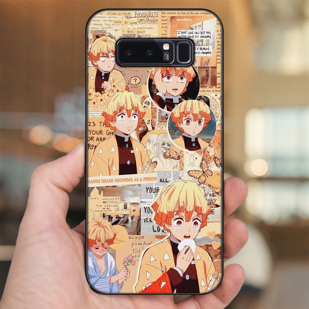 Ốp lưng Samsung Note 8 viền đen in hình Zenitsu Kimetsu no Yaiba