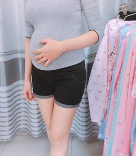 QUẦN ĐÙI BẦU GIẢ BÒ(kèm ảnh khách mặc)