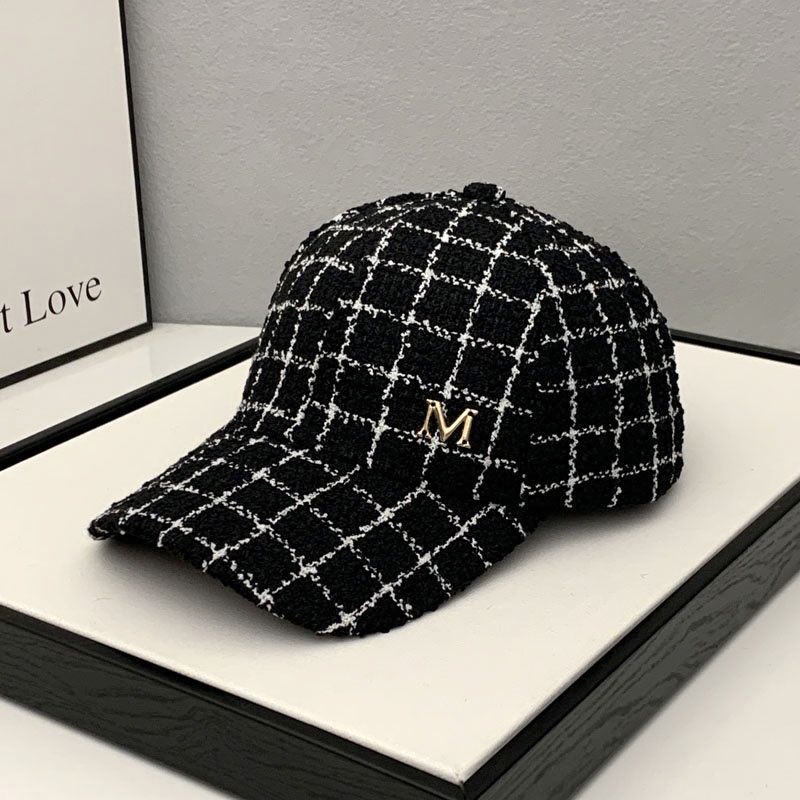 Mũ Lưỡi Trai Họa Tiết Kẻ Sọc Thời Trang Thu Đông Hàn Quốc Mới