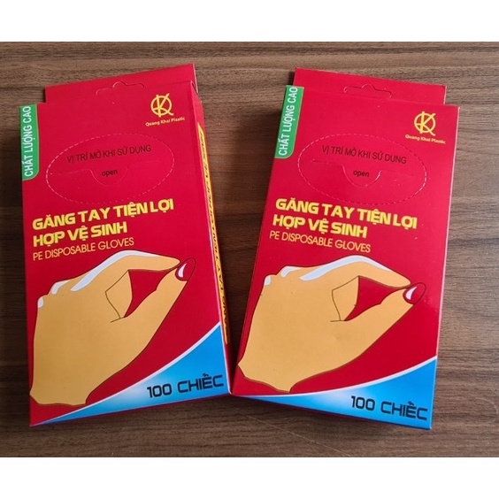 Găng tay Nilon, làm bếp, nhuộm tóc hộp 100c dùng 1 lần