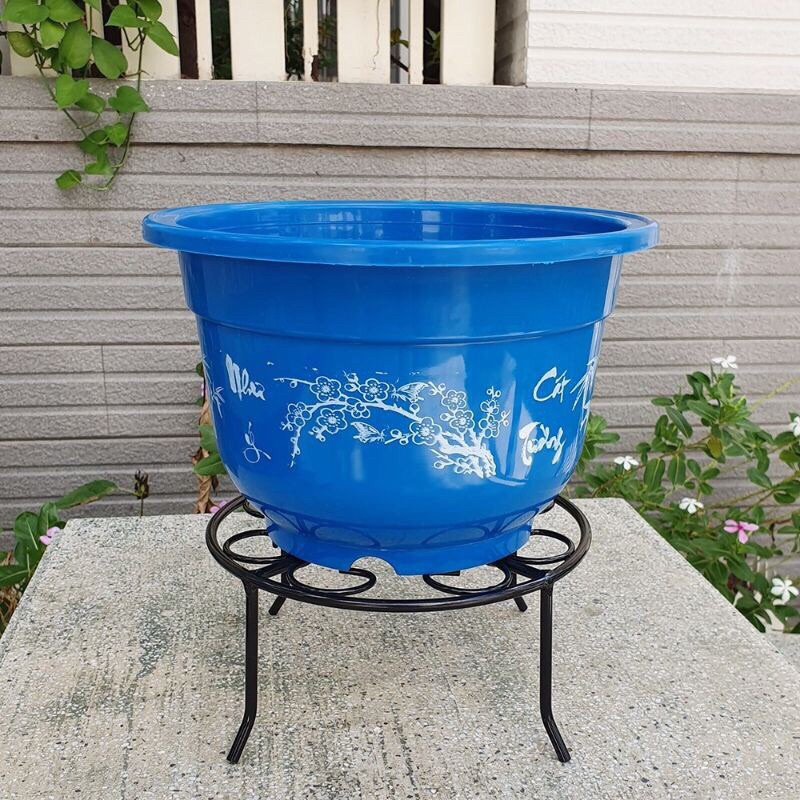 Kệ sắt tròn đặc sơn tĩnh điện kê đặt chậu hoa ĐK 21cm_Đôn sắt nâng kê chậu cây, hàng đẹp và sẵn kho