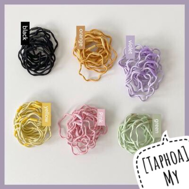 [Taphoa]  Thun cột tóc dây đủ màu Hàn Quốc - 5 sợi
