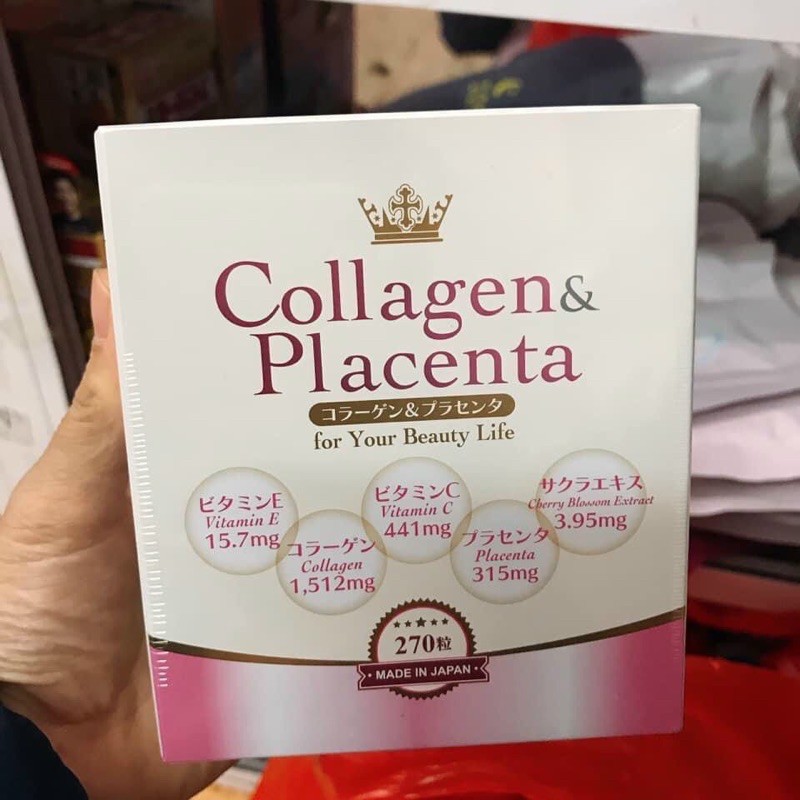 Hộp Viên Trắng da Collagen &amp; Placenta 5 trong1