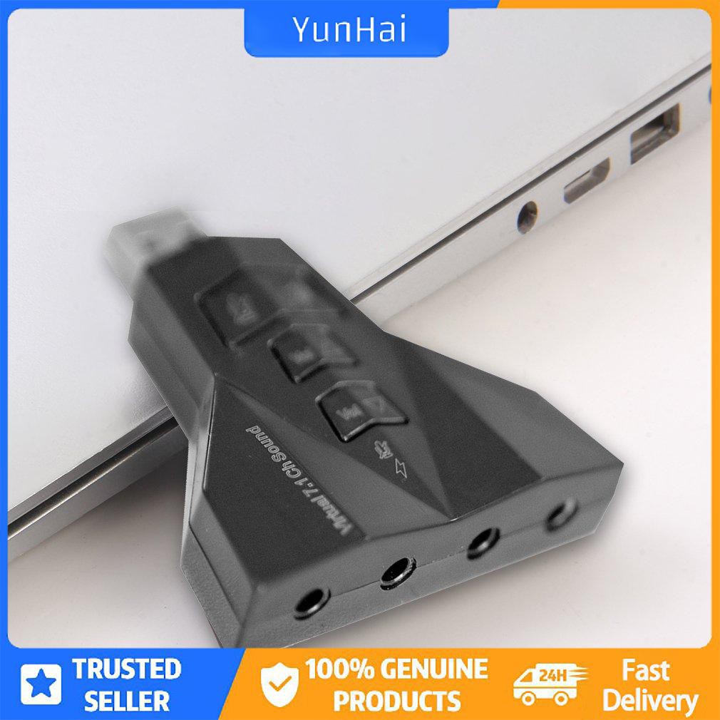 Bộ chuyển đổi card âm thanh âm thanh ảo 7.1 Mic 3.5mm Bộ điều hợp loa USB Mic | BigBuy360 - bigbuy360.vn