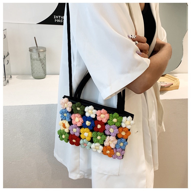 Túi Xách JASMIN NOIR Nữ Vải Cotton Đính Hoa Xinh Xắn