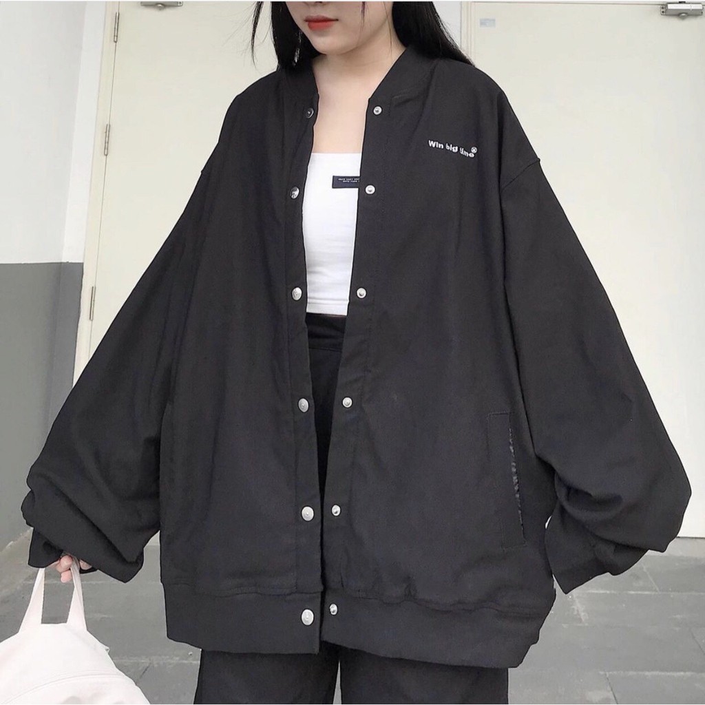 Áo Khoác Kaki BOMBER WIN BIG TIME Ulzzang Unisex 1hitshop