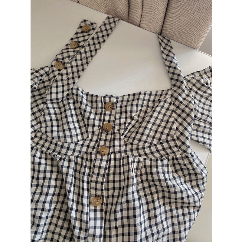 Áo Sơ Mi Ngắn Trễ Vai Tay Dài Họa Tiết Kẻ Sọc Phong Cách Cổ Điển Mẫu Mới Thời Trang Mùa Hè Cho Nữ 2022