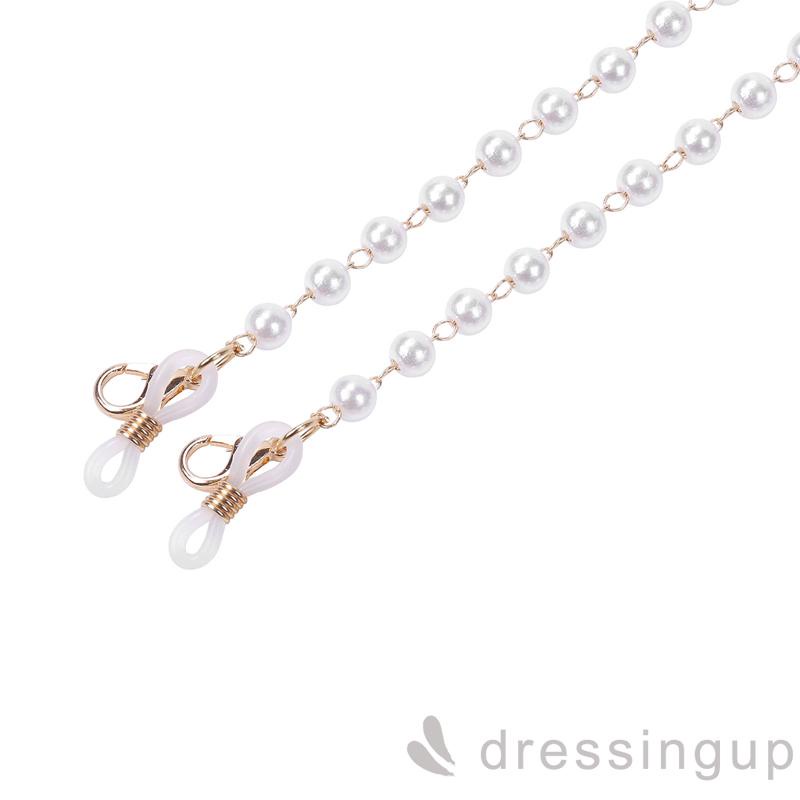 Dây đeo mắt kính đính ngọc trai có thể điều chỉnh độ dài